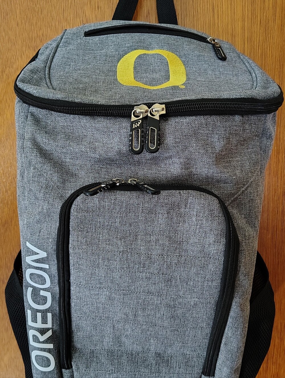 Oregon Gray Backpack with Yellow Logo